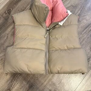 Zara Reversible Vest - Pink and Tan